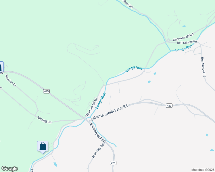 map of restaurants, bars, coffee shops, grocery stores, and more near 14874 Township Highway 1004 in Calcutta