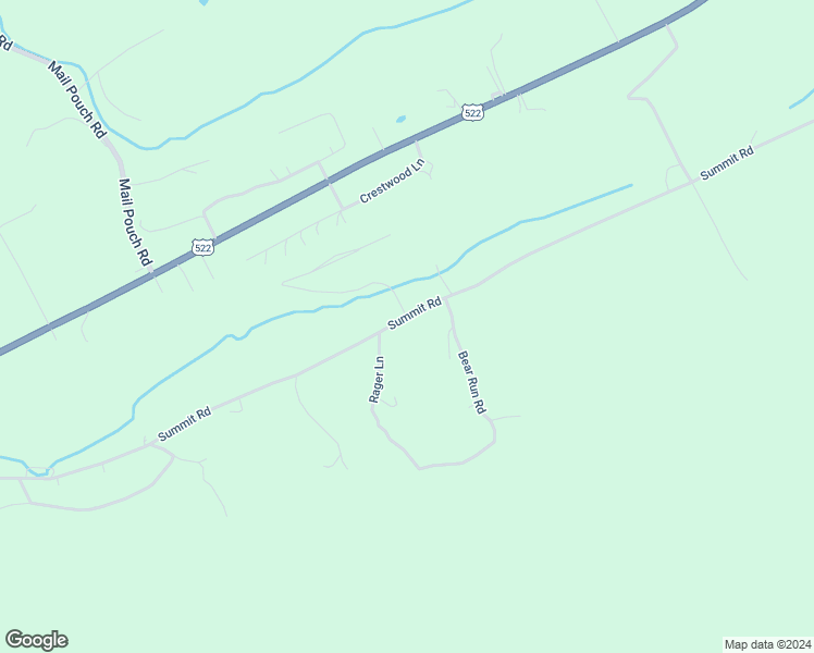 map of restaurants, bars, coffee shops, grocery stores, and more near 574 Summit Road in McClure