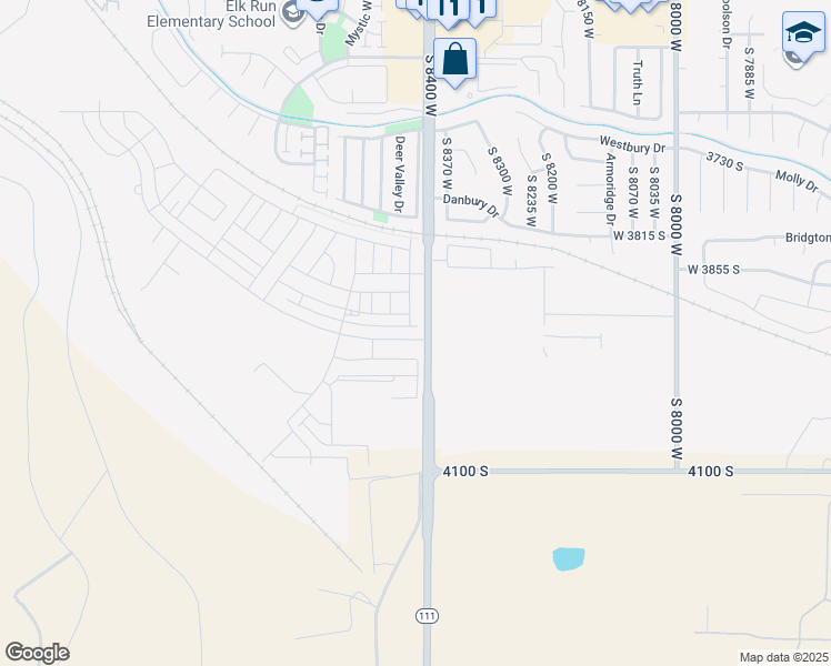map of restaurants, bars, coffee shops, grocery stores, and more near 8420 West Cordero Drive in Magna