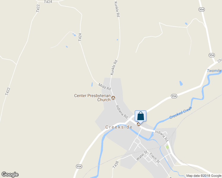 map of restaurants, bars, coffee shops, grocery stores, and more near 520 Indiana Road in Creekside