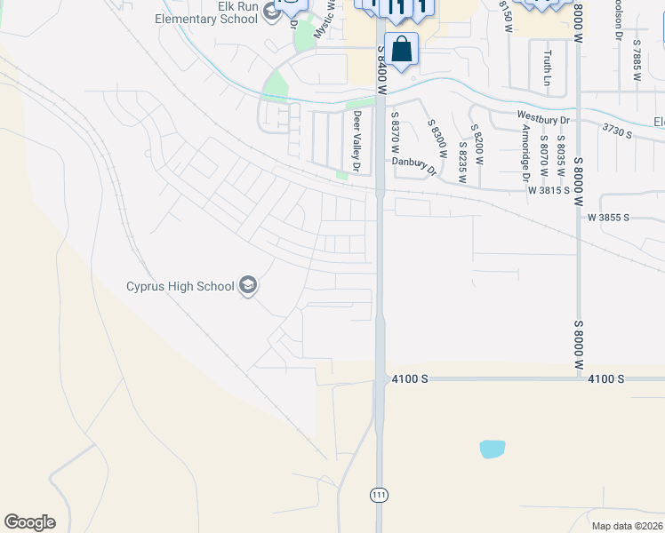 map of restaurants, bars, coffee shops, grocery stores, and more near 3802-4186 Bacchus Hwy in Magna