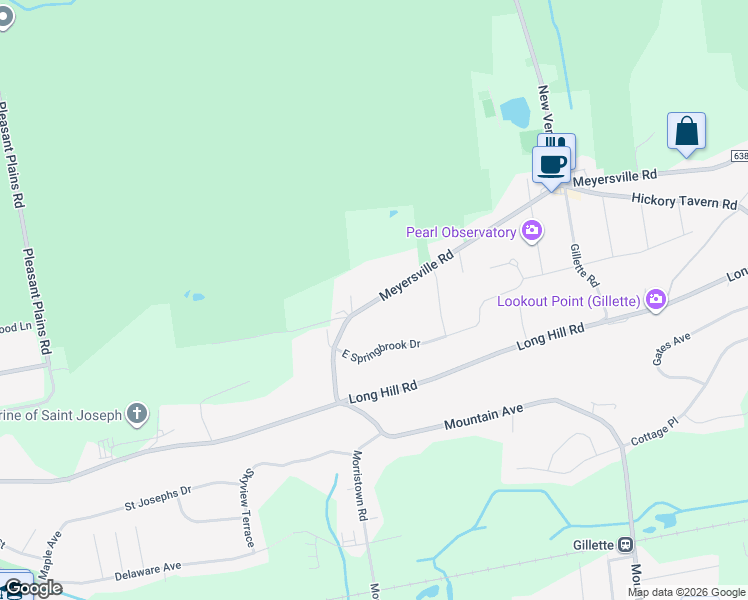 map of restaurants, bars, coffee shops, grocery stores, and more near 840 Meyersville Road in Gillette