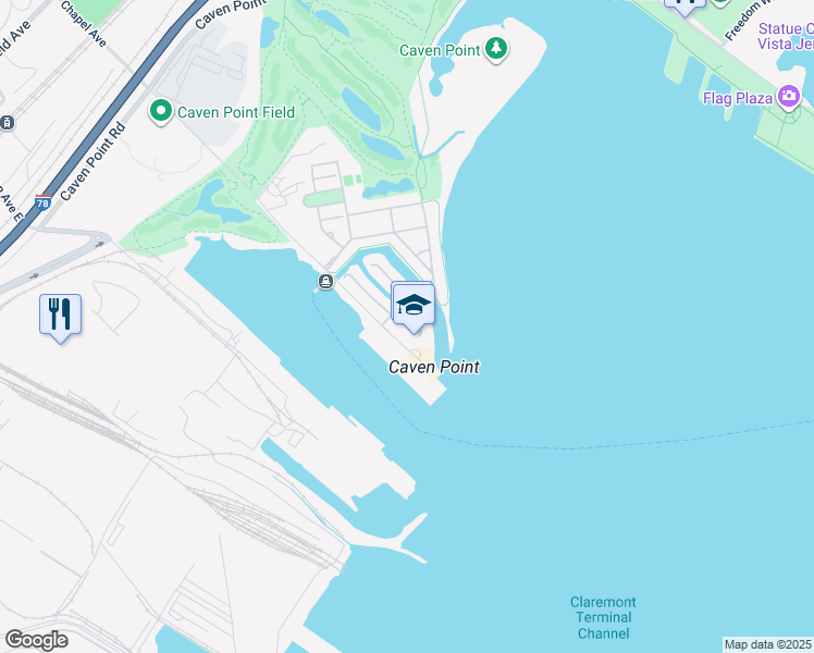 map of restaurants, bars, coffee shops, grocery stores, and more near 22 Chapel Avenue in Jersey City