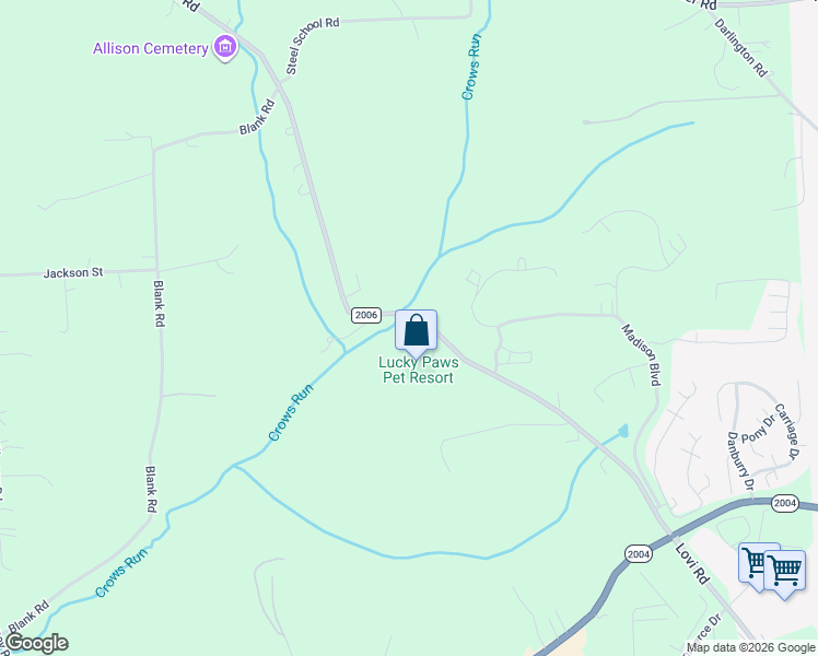 map of restaurants, bars, coffee shops, grocery stores, and more near 2269 Lovi Road in Freedom