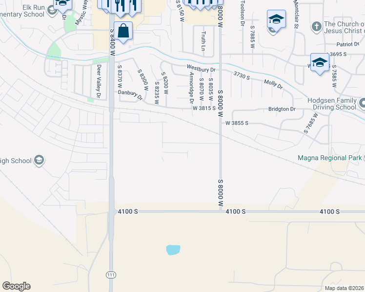 map of restaurants, bars, coffee shops, grocery stores, and more near 8165 Kappa Drive in Magna