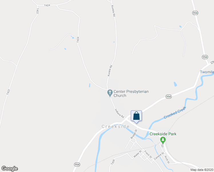 map of restaurants, bars, coffee shops, grocery stores, and more near 718 Indiana Road in Creekside