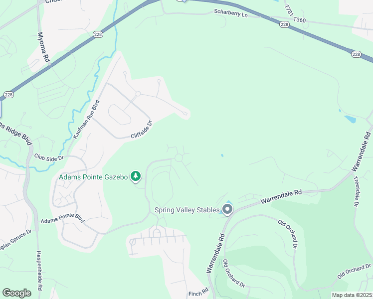 map of restaurants, bars, coffee shops, grocery stores, and more near 236 Adams Pointe Boulevard in Mars