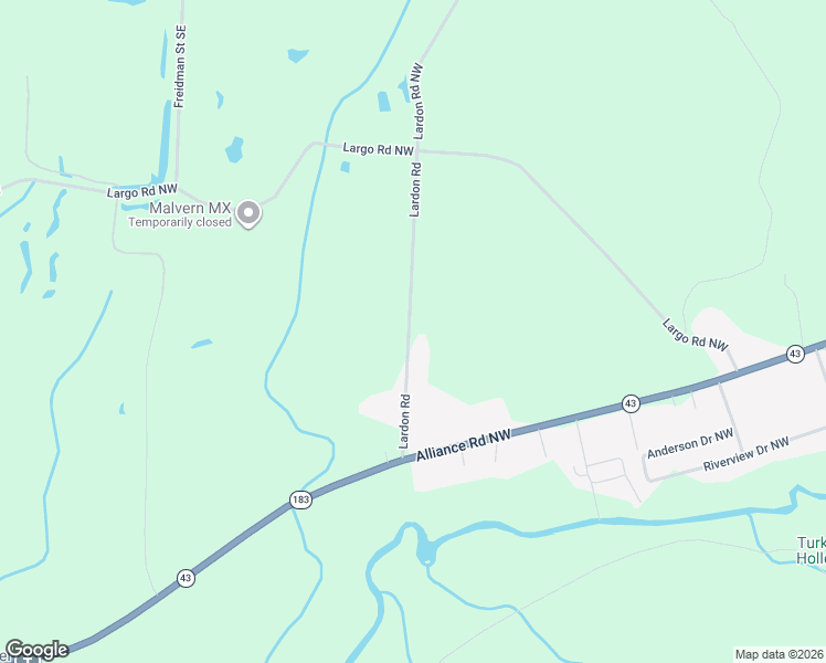 map of restaurants, bars, coffee shops, grocery stores, and more near 7110 Lardon Road in Waynesburg