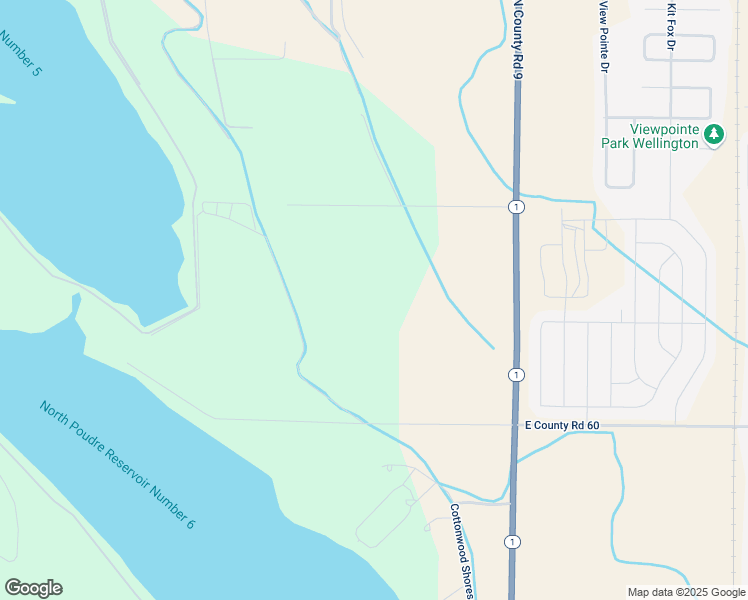 map of restaurants, bars, coffee shops, grocery stores, and more near 6897 Colorado 1 in Wellington