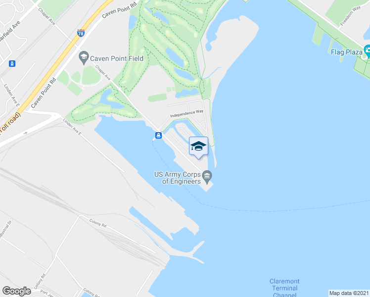 map of restaurants, bars, coffee shops, grocery stores, and more near 203 Shearwater Court West in Jersey City