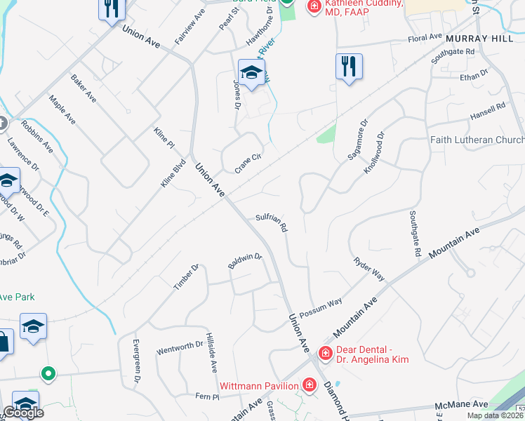 map of restaurants, bars, coffee shops, grocery stores, and more near 30 Rose Avenue in New Providence