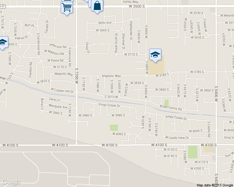 map of restaurants, bars, coffee shops, grocery stores, and more near 3880 S 6955 W in West Valley City