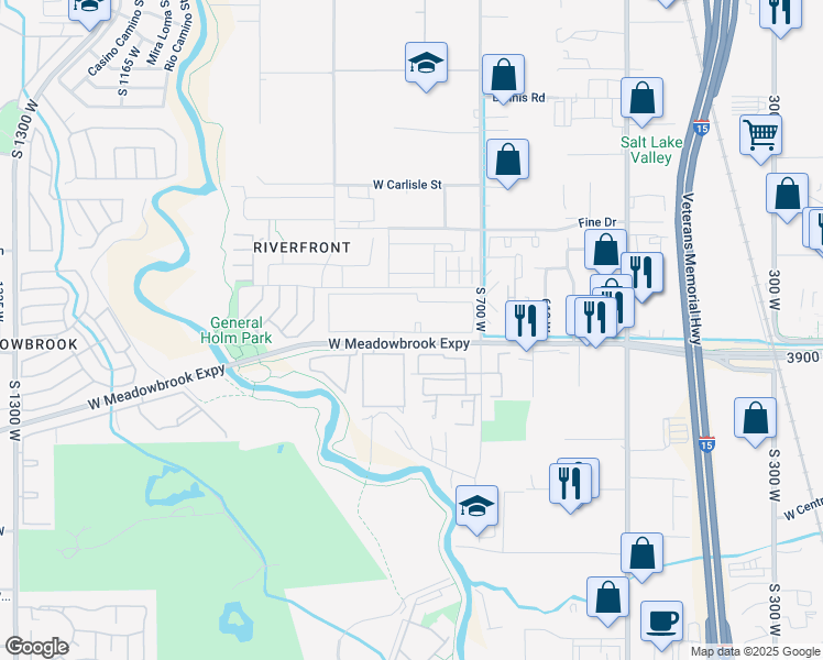 map of restaurants, bars, coffee shops, grocery stores, and more near 788 West Timbercreek Way in South Salt Lake