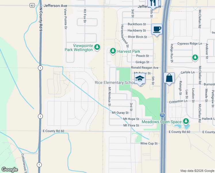 map of restaurants, bars, coffee shops, grocery stores, and more near 7061 Mount Nimbus Street in Wellington