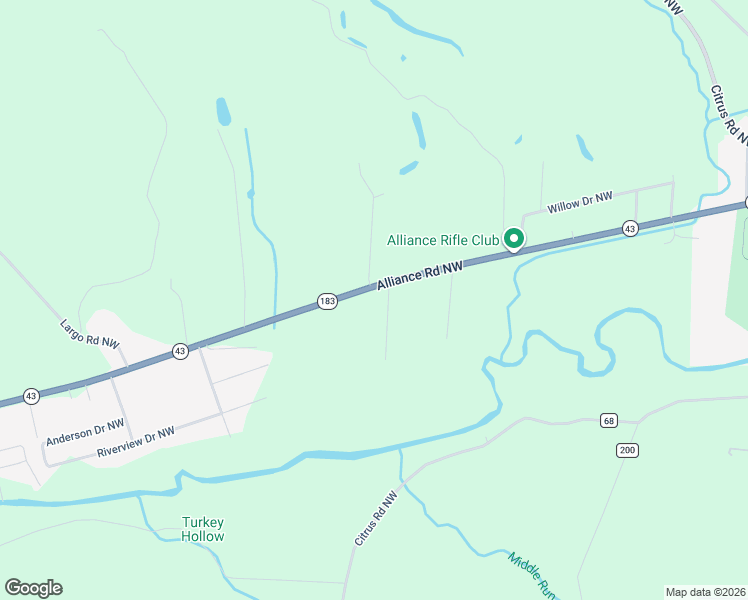 map of restaurants, bars, coffee shops, grocery stores, and more near 6098 Alliance Road Northwest in Malvern