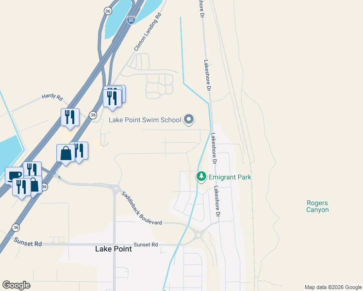 map of restaurants, bars, coffee shops, grocery stores, and more near 2021 Pheasant Lane in Lake Point