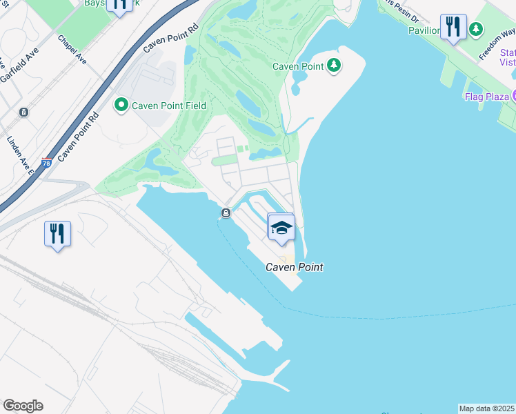 map of restaurants, bars, coffee shops, grocery stores, and more near 22 Half Moon Isle in Jersey City
