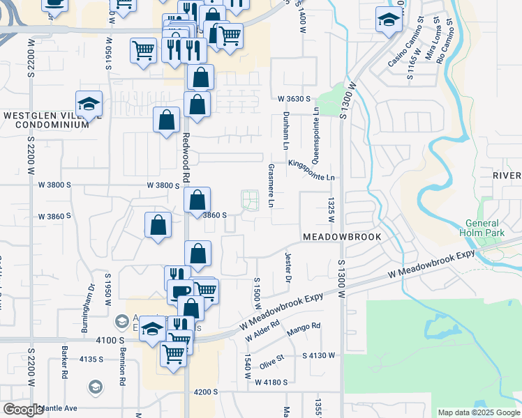 map of restaurants, bars, coffee shops, grocery stores, and more near 3809 Clare Drive in West Valley City