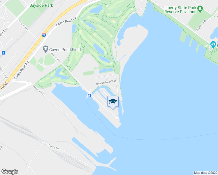 map of restaurants, bars, coffee shops, grocery stores, and more near 1 Intrepid Place in Jersey City