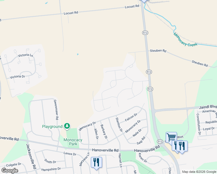 map of restaurants, bars, coffee shops, grocery stores, and more near 6928 Cedar Drive in Bath