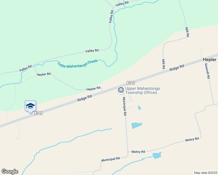 map of restaurants, bars, coffee shops, grocery stores, and more near 1140 Ridge Road in Klingerstown
