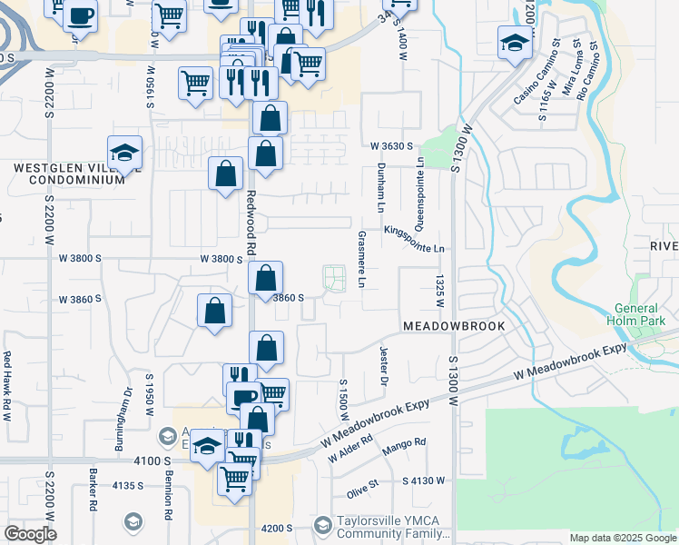map of restaurants, bars, coffee shops, grocery stores, and more near 3822 Clare Drive in West Valley City