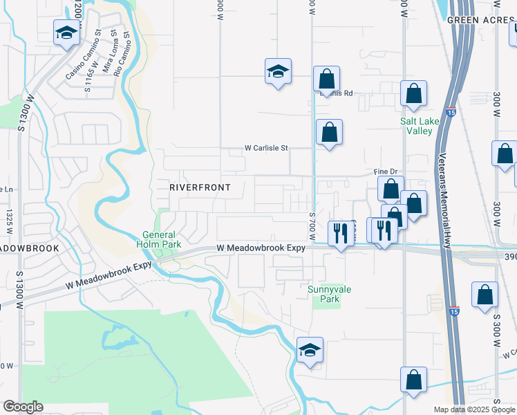 map of restaurants, bars, coffee shops, grocery stores, and more near 798 West Carlisle Park Lane in South Salt Lake