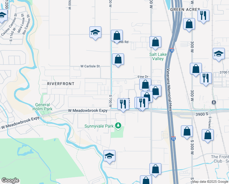 map of restaurants, bars, coffee shops, grocery stores, and more near 3797 South 700 West in West Valley City