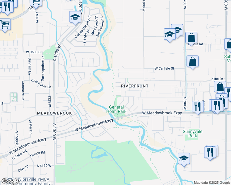 map of restaurants, bars, coffee shops, grocery stores, and more near 3776 South Carlisle Park Place in South Salt Lake