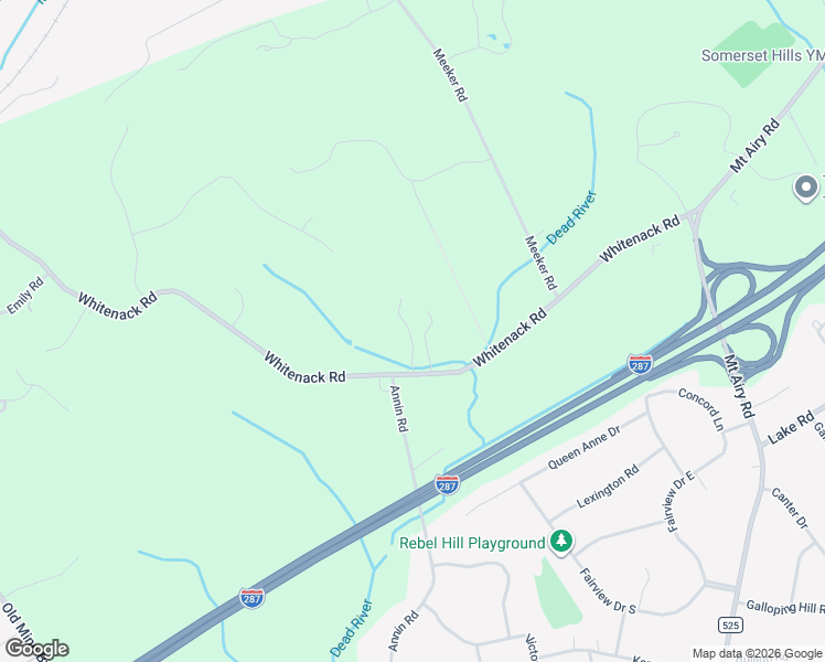 map of restaurants, bars, coffee shops, grocery stores, and more near 150 Whitenack Road in Basking Ridge