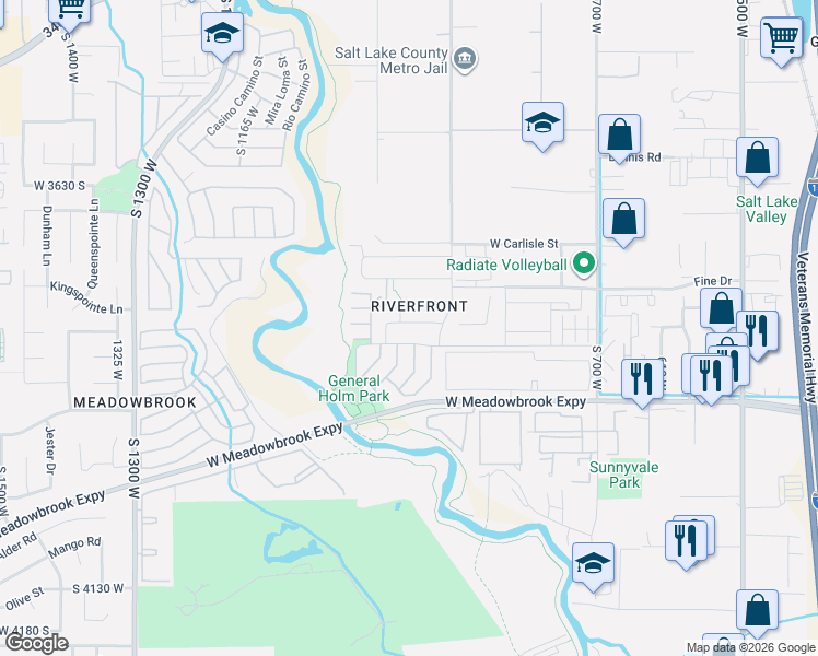 map of restaurants, bars, coffee shops, grocery stores, and more near 949 Teal Run Way in South Salt Lake