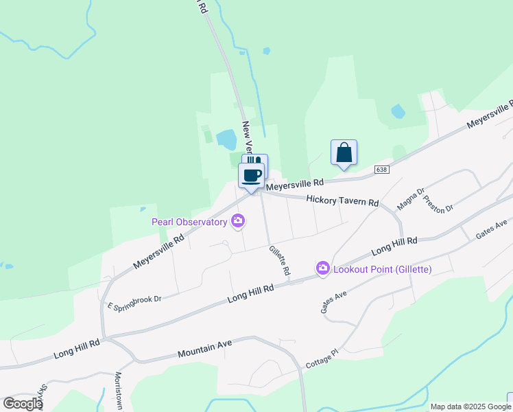 map of restaurants, bars, coffee shops, grocery stores, and more near 32 Gillette Road in Gillette