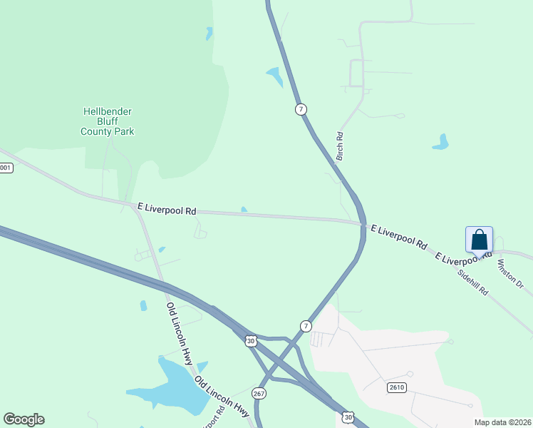 map of restaurants, bars, coffee shops, grocery stores, and more near 14614 East Liverpool Road in Calcutta