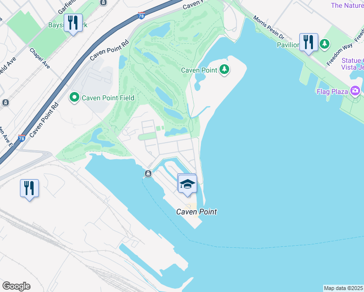 map of restaurants, bars, coffee shops, grocery stores, and more near 1 Intrepid Place in Jersey City