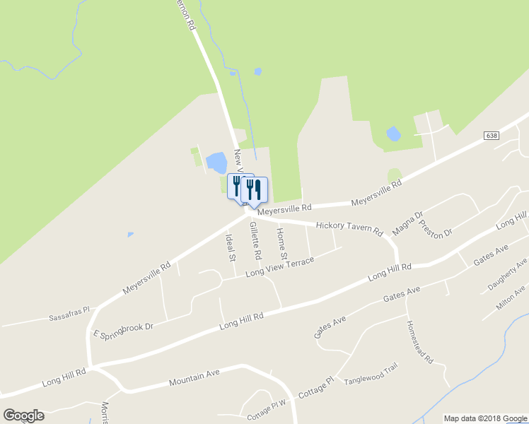 map of restaurants, bars, coffee shops, grocery stores, and more near 609 Meyersville Road in Gillette