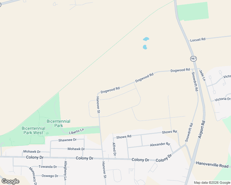 map of restaurants, bars, coffee shops, grocery stores, and more near 5795 Dogwood Road in Bethlehem