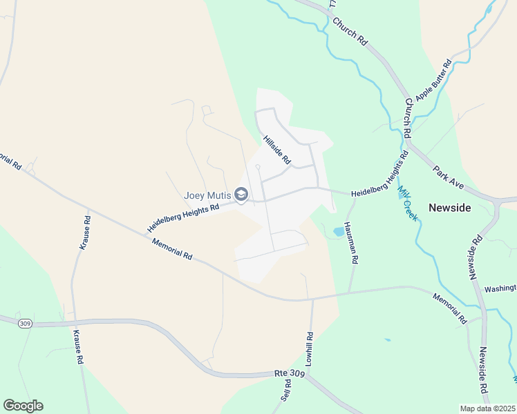 map of restaurants, bars, coffee shops, grocery stores, and more near 5302 Heidelberg Heights Road in Germansville