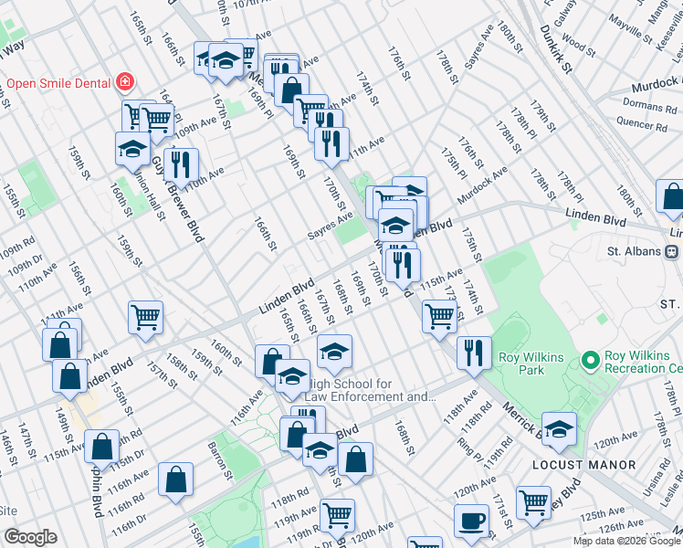 map of restaurants, bars, coffee shops, grocery stores, and more near in 