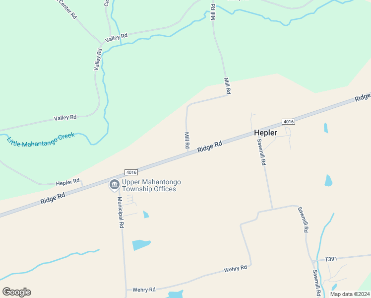 map of restaurants, bars, coffee shops, grocery stores, and more near 1096 Ridge Road in Klingerstown