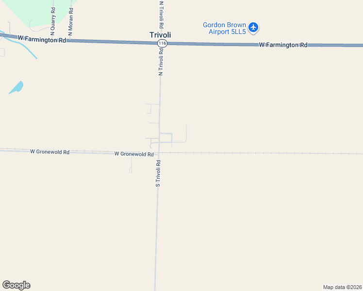 map of restaurants, bars, coffee shops, grocery stores, and more near 18524 West Main Street in Trivoli