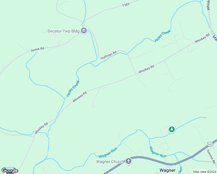 map of restaurants, bars, coffee shops, grocery stores, and more near 358 Whiskey Road in McClure