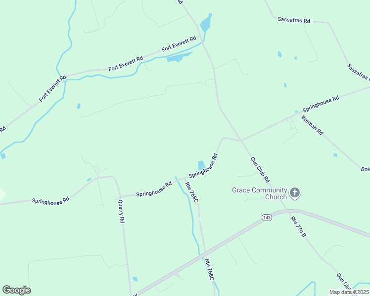 map of restaurants, bars, coffee shops, grocery stores, and more near 7399 Springhouse Road in New Tripoli