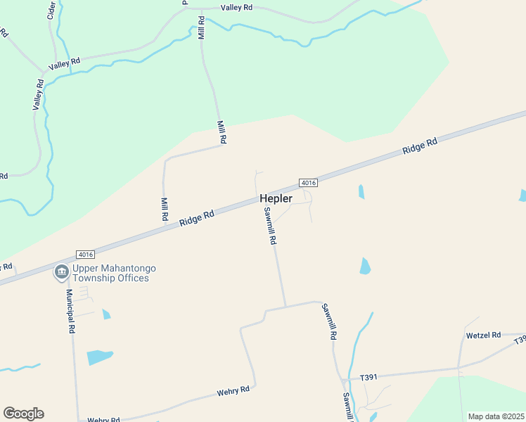 map of restaurants, bars, coffee shops, grocery stores, and more near 1067 Ridge Road in Klingerstown