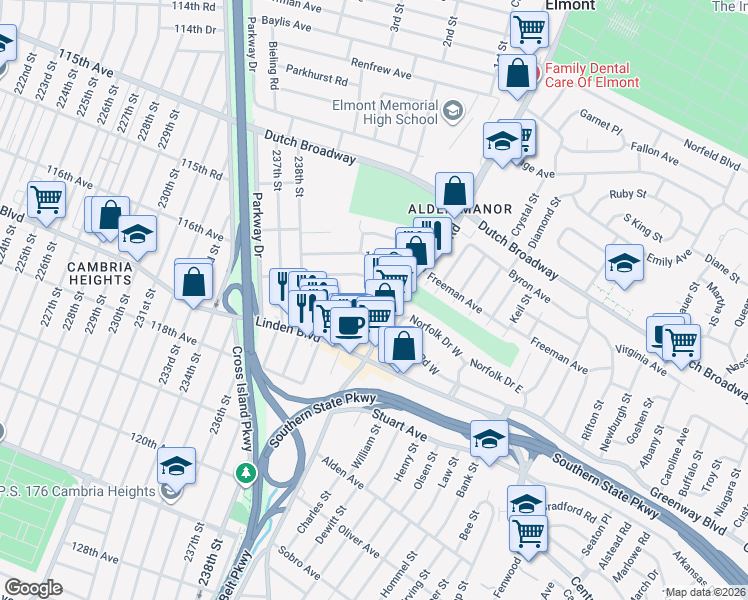 map of restaurants, bars, coffee shops, grocery stores, and more near in 