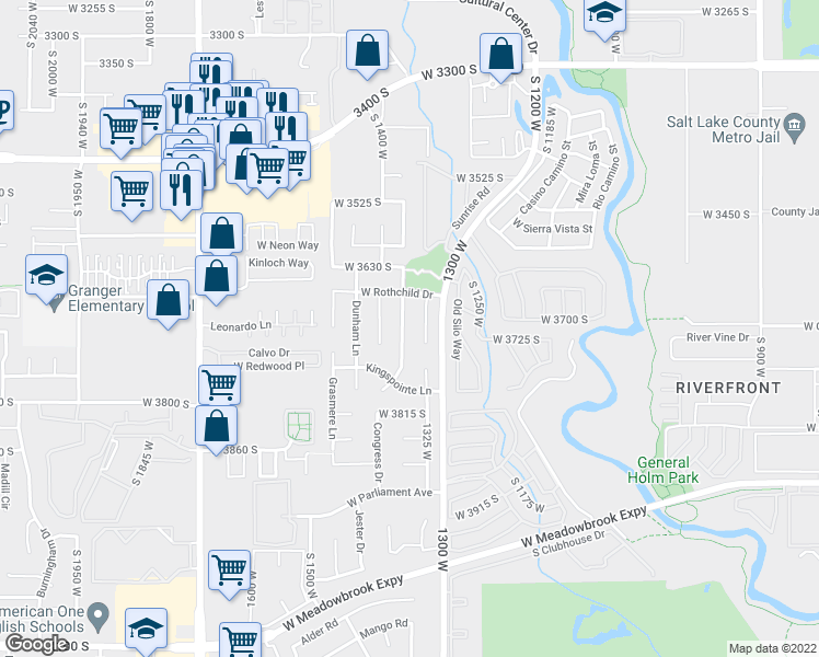 map of restaurants, bars, coffee shops, grocery stores, and more near 3691 Lancashire Circle in Salt Lake City