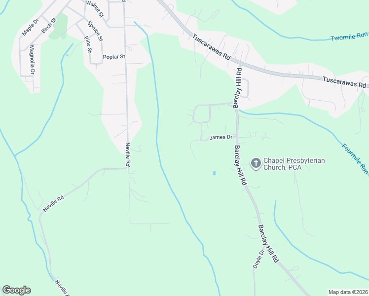 map of restaurants, bars, coffee shops, grocery stores, and more near 118 James Drive in Beaver