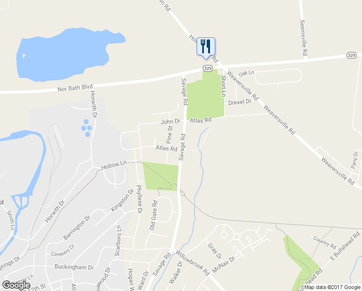 map of restaurants, bars, coffee shops, grocery stores, and more near 498 Atlas Road in Northampton
