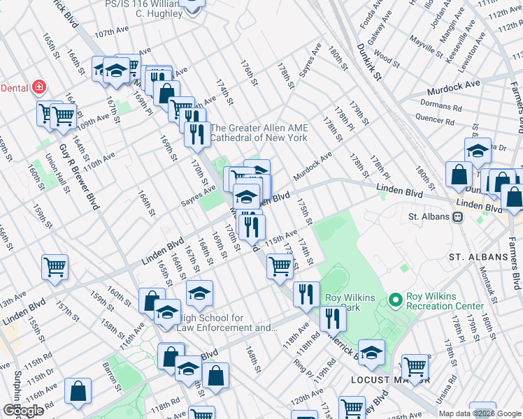 map of restaurants, bars, coffee shops, grocery stores, and more near in 