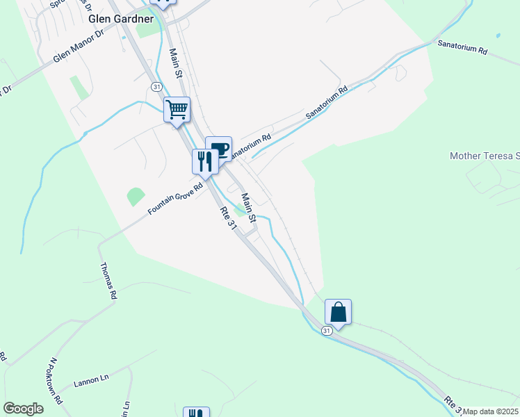 map of restaurants, bars, coffee shops, grocery stores, and more near 4 Church Street in Glen Gardner