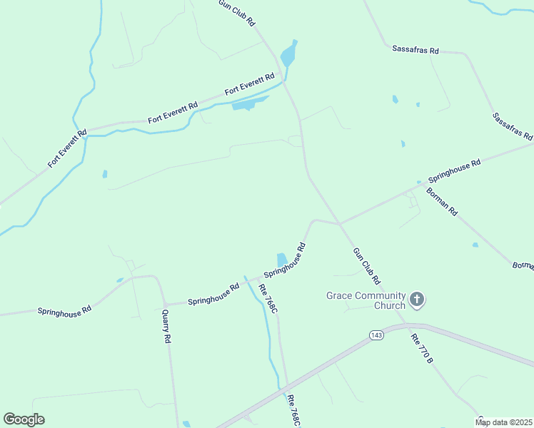 map of restaurants, bars, coffee shops, grocery stores, and more near 7399 Springhouse Road in New Tripoli
